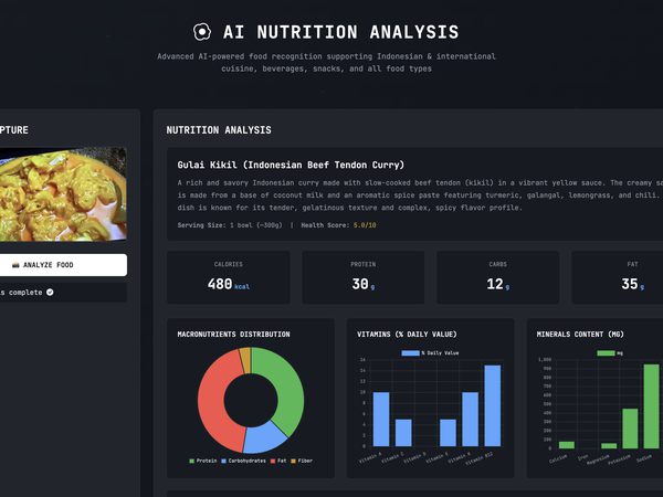 AI Vision Nutrition Analyzer