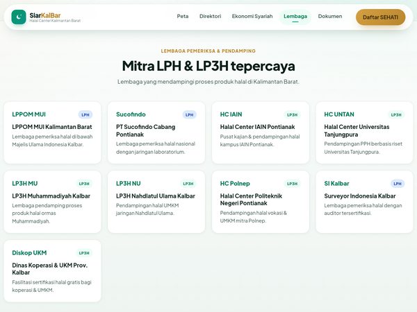 SiarKalBar - Portal Data Ekonomi Syariah Kalimantan Barat