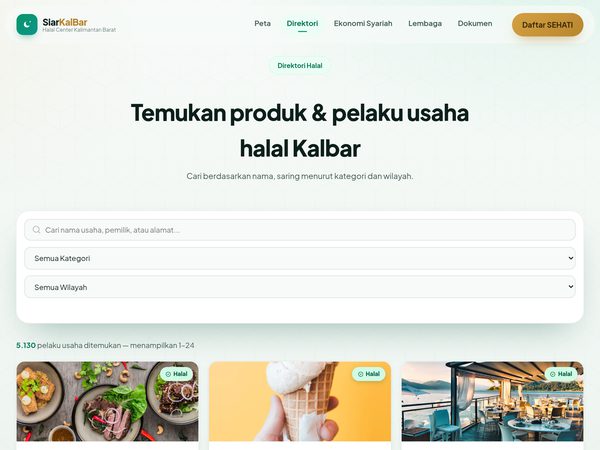 SiarKalBar - Portal Data Ekonomi Syariah Kalimantan Barat